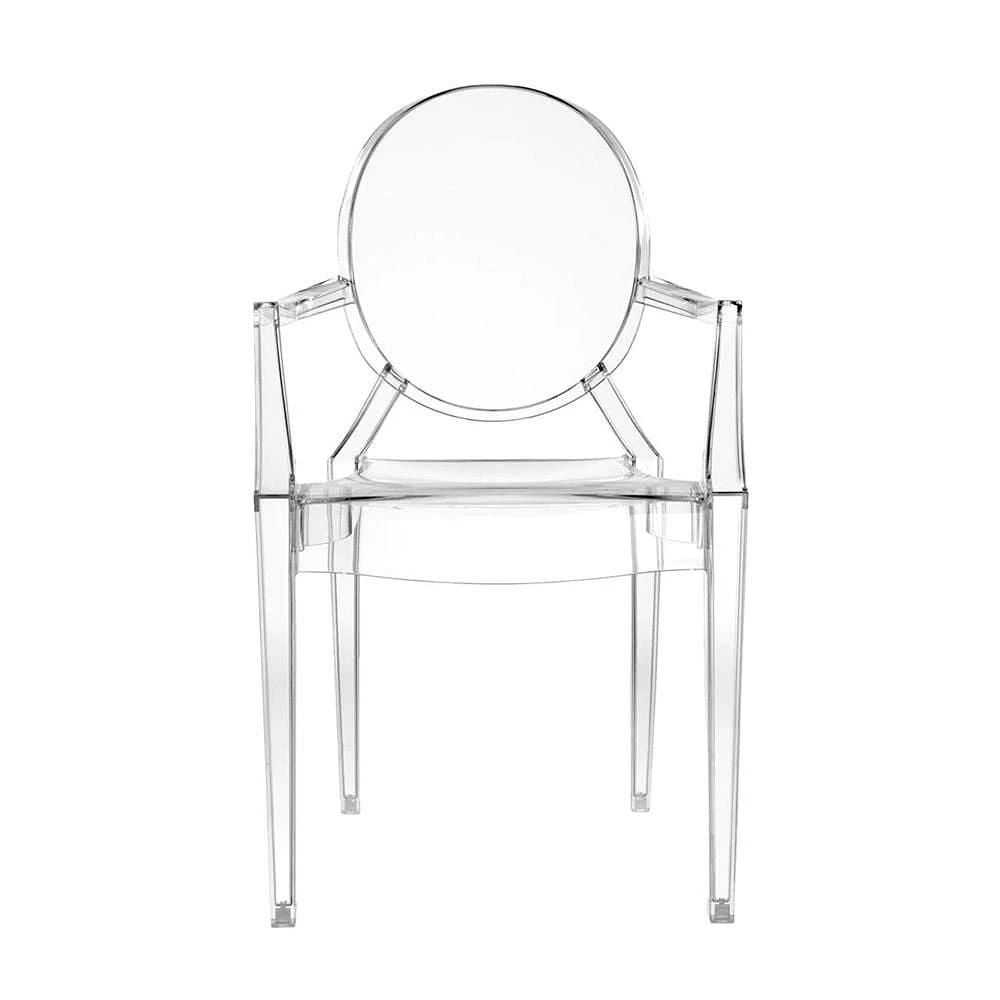 Heavenly Collection Clear Plastic Arm Chair