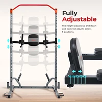 Sunny Health & Fitness Adjustable Captains Chair Multi-Function Dip Station, Push-Up, Leg Raises & Core Workout Attachment with Adjustable Height - SF-XFA008