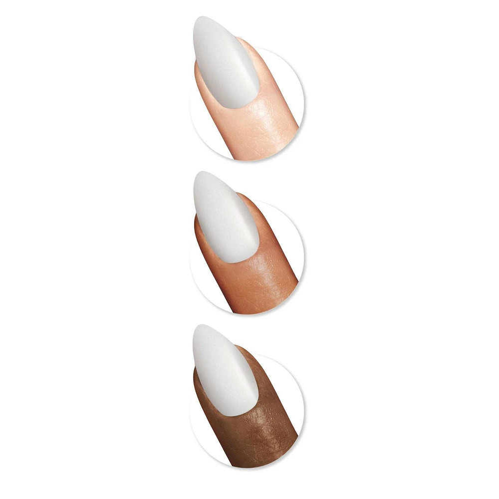 Sally Hansen - Salon Effects® Perfect Manicure™ Ongles prêts à porter premium modèle amande - inclut 24 faux ongles premium , une lime à ongles, un bâtonnet en bois, un tampon de préparation, des languettes adhésives et de la colle à ongles. Ongles prêts à porter premium