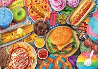 Buffalo Games - Large Pieces - Fun Fair Food - 300 Piece Jigsaw Puzzle