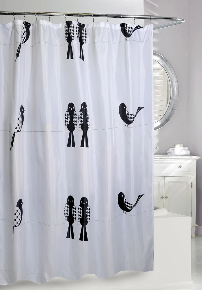 BIRDS SHOWER CURTAIN