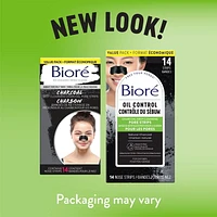 Bioré Deep Cleansing Charcoal Pore Strips Value Pack for Instant Pore Unclogging and Blackhead Removal, 8ct  (Packaging May Vary), Dermatologist Tested | 14 ct