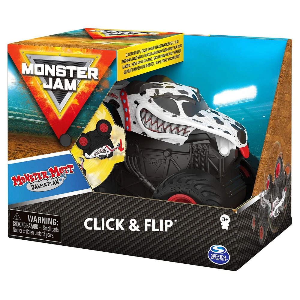 Monster Jam, Monster truck Click & Flip Monster Mutt Dalmatien officiel, échelle 1:43