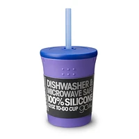 GoSili Straw Cup, 12oz. Purple/Cobalt