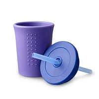 GoSili Straw Cup, 12oz. Purple/Cobalt