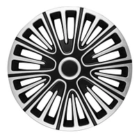 16" Motion Wheel Covers, Silver & Black, set of 4