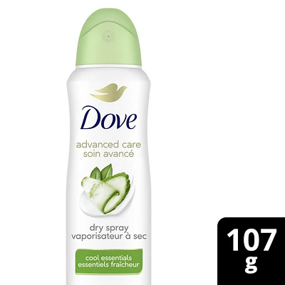 Antisudorifique en Vaporisateur à Sec Dove Advanced Care Essentiels Fraîcheur 107 g Antisudorifique