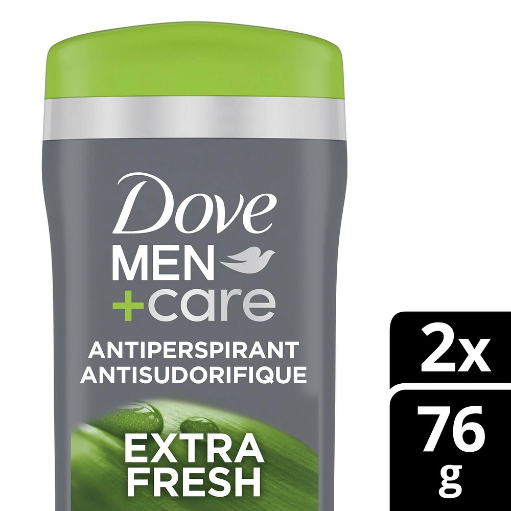 Dove Men Care with Vitamin E and 1/4 Moisturizers Non-Irritant 72H Antiperspirant, 2 x 76 g Antiperspirant