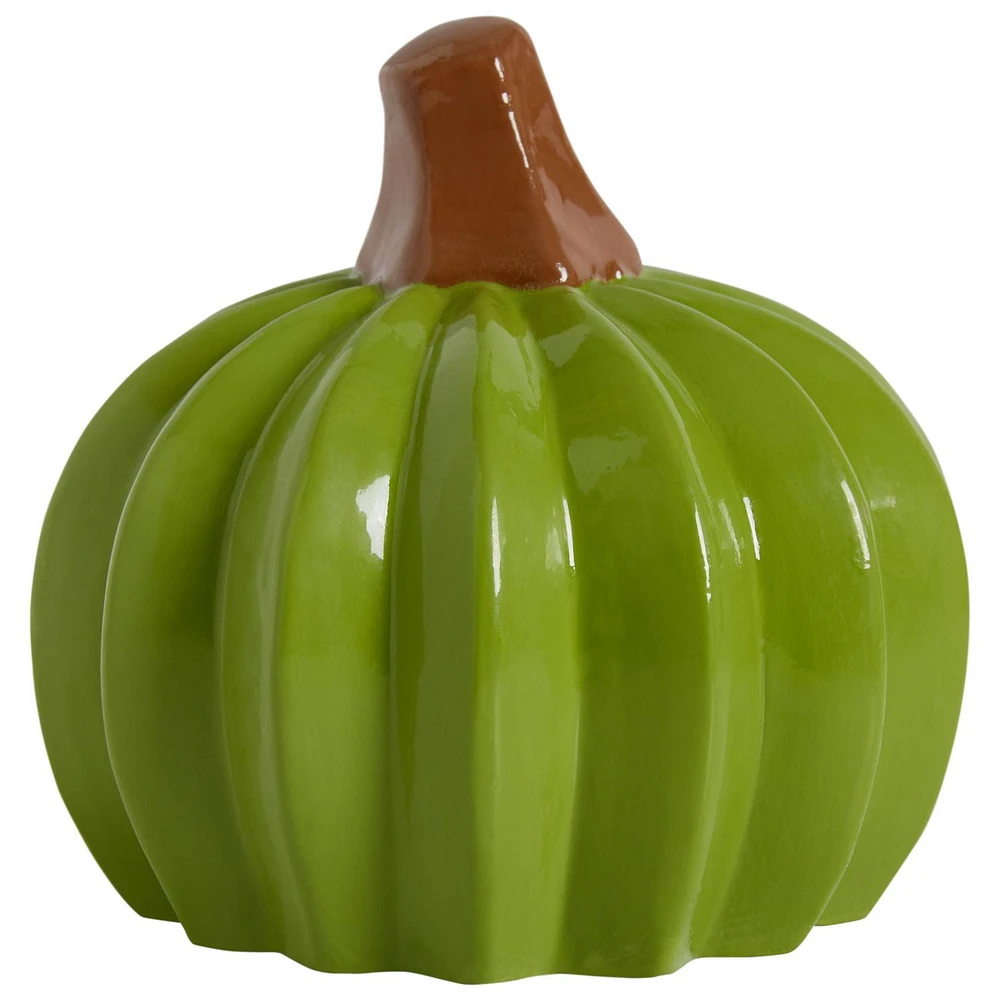 Way To Celebrate Green Shiny Pumpkin, 3 Inch