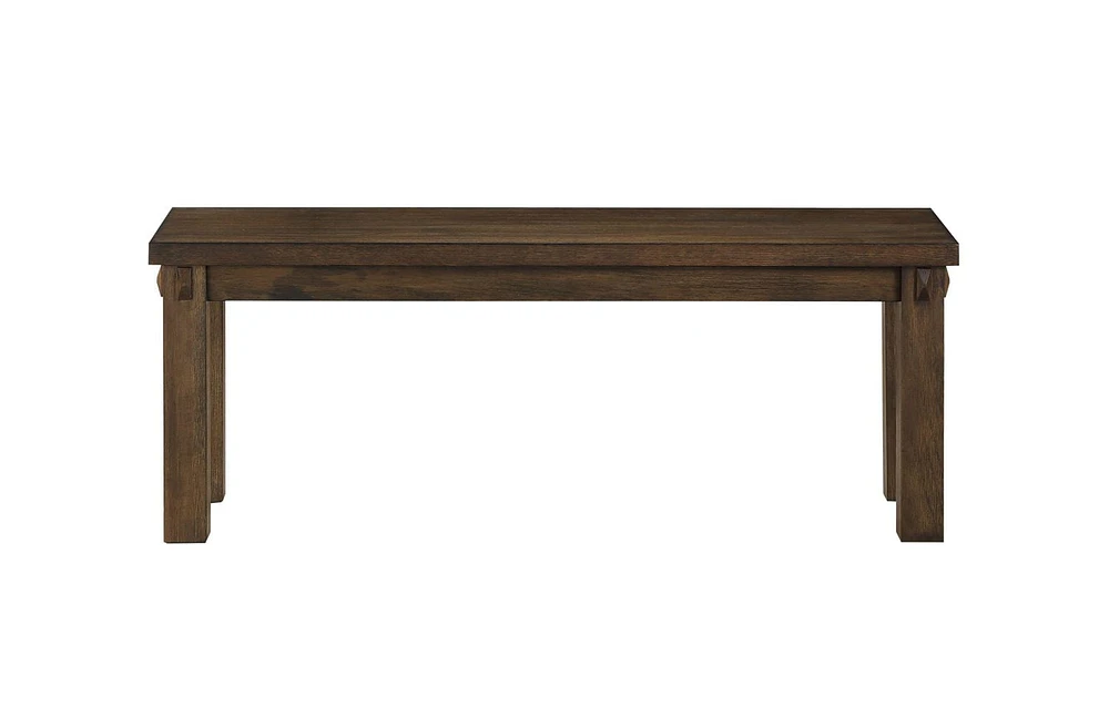 ACME Nabirye Bench (NO Storage) in Dark Oak