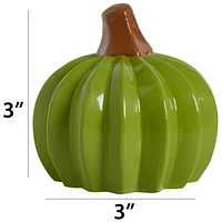 Way To Celebrate Green Shiny Pumpkin, 3 Inch