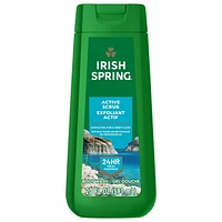 Irish Spring Active Scrub Nettoyant Exfoliant pour Hommes, Flacon de 591 ml