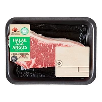 Halal Beef Strip Loin Steak, Your Fresh Market, 1 Steak, AAA Angus Beef, 0.17 - 0.47 kg