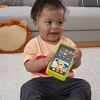 ​Fisher-Price Laugh & Learn Baby to Toddler Educational Toy Phone with Lights and Music, 2-in-1 Slide to Learn Smartphone, Multi-Language Version, Ages 9-36M