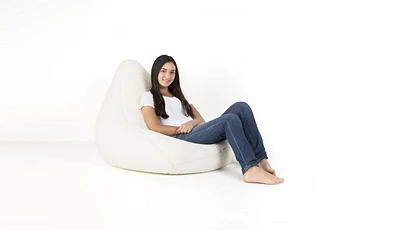 Lounge & Co White Sherpa Bean Bag Cover, 1 bean bag cover