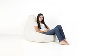 Lounge & Co White Sherpa Bean Bag Cover, 1 bean bag cover