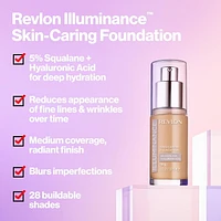 Revlon Illuminance Skin-Caring Liquid Foundation Makeup, Medium Coverage, 30mL, Illuminate your skin’s radiance.