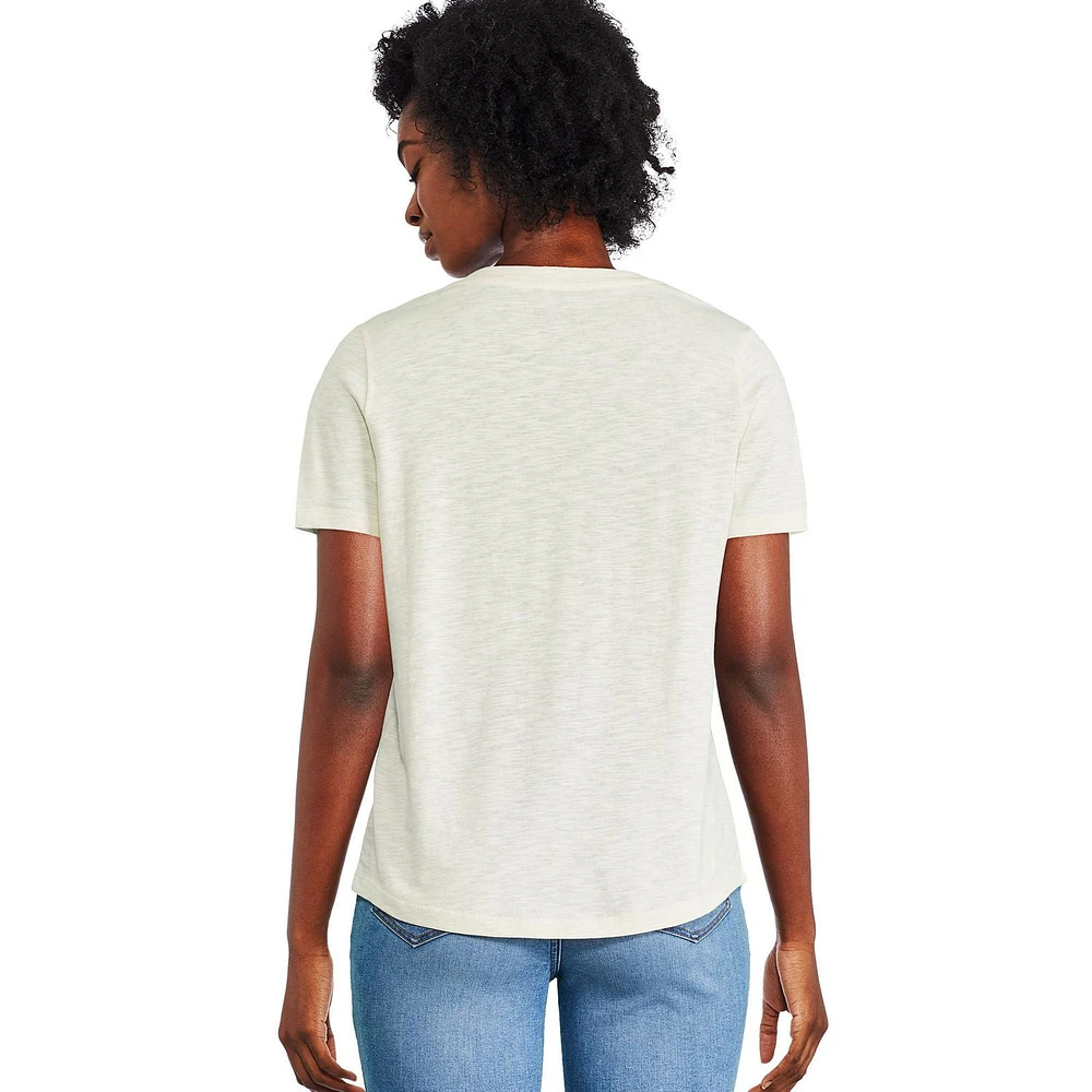 T-shirt avec encolure en V George pour femmes