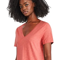 T-shirt avec encolure en V George pour femmes