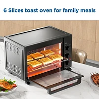 Mainstays XL Toaster Oven, 32L/ 6-Slice Family Size, Black, 1500W, MS XL 32L Toaster Oven