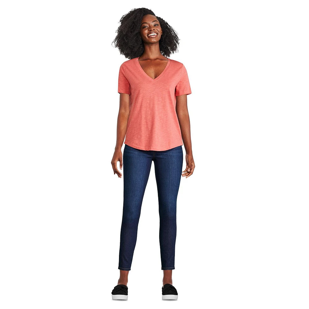 T-shirt avec encolure en V George pour femmes