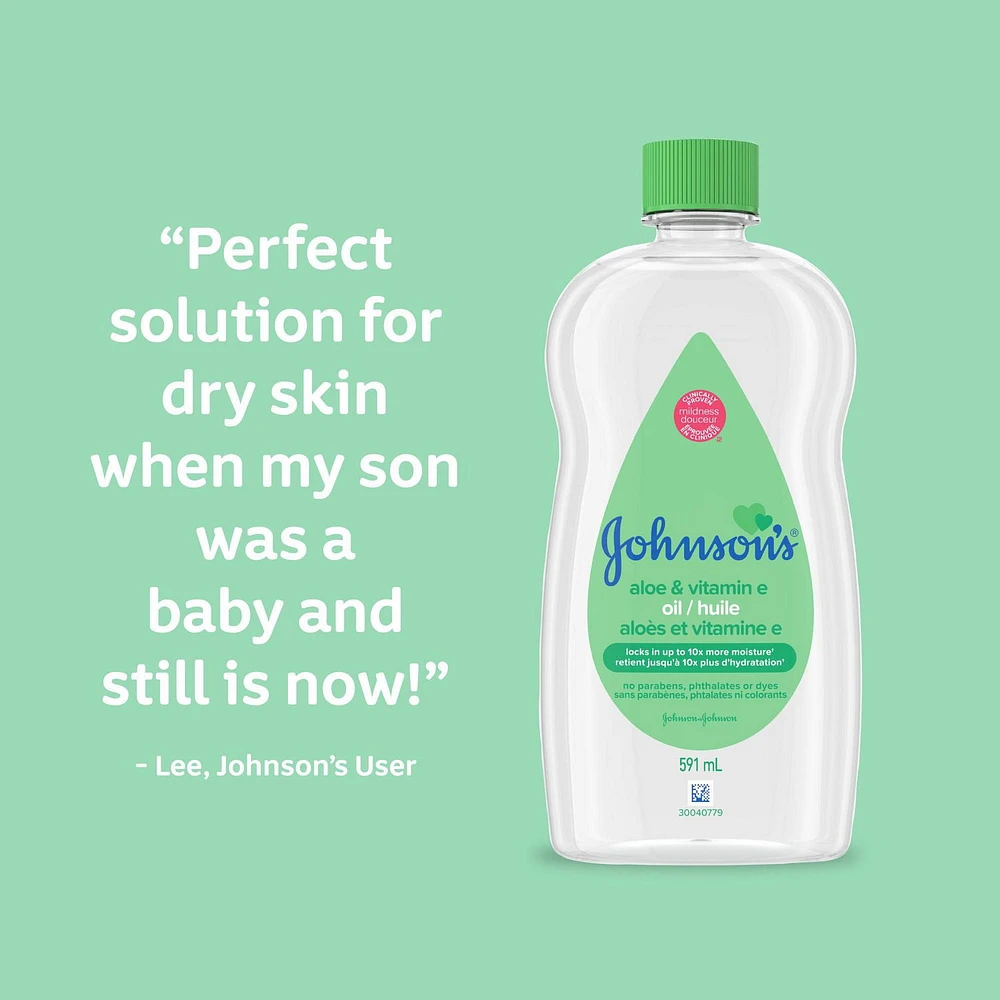 Johnson's Baby, Aloe Vera & Vitamin E, Baby Oil Gel, 591 mL