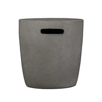 Real Flame Riverside Concrete Propane Tank Cover in Glacier Grey