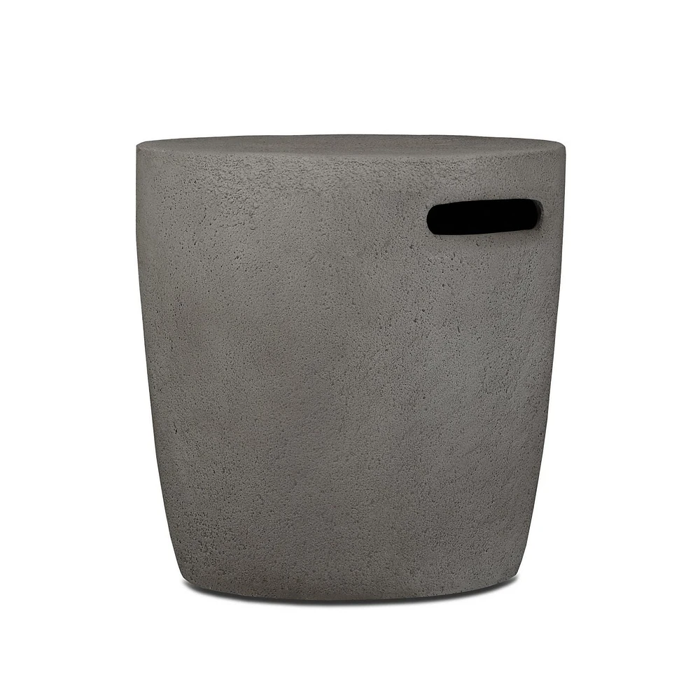 Real Flame Riverside Concrete Propane Tank Cover in Glacier Grey