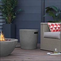 Real Flame Riverside Concrete Propane Tank Cover in Glacier Grey