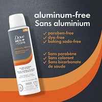 Le déodorant en vaporisateur sans aluminium est adapté pour une utilisation sous les aisselles, sur les parties intimes*, et sur les pieds Dove Men+Care pour tout le corps Beurre de karité + cèdre avec de la vitamine E