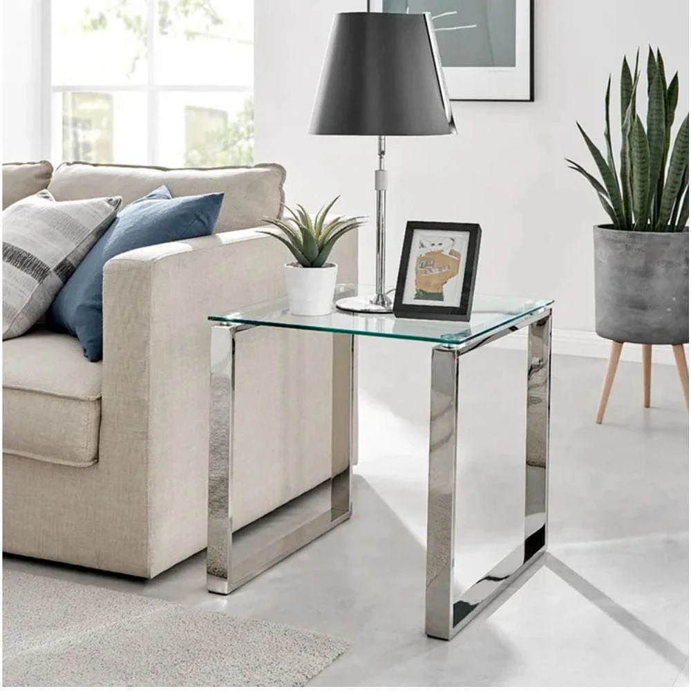 Heavenly Collection Gen Side Table in Silver 