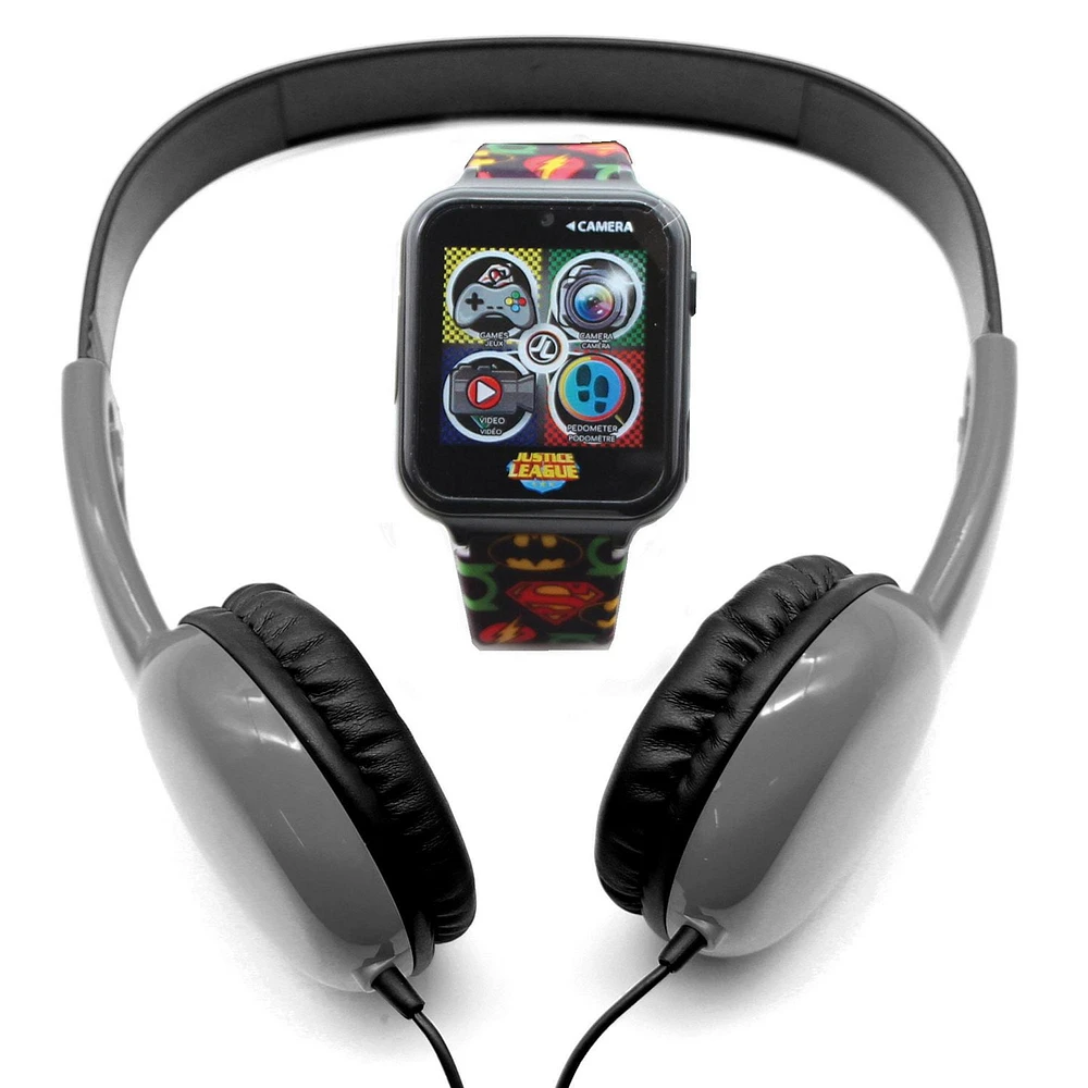 Justice League Touch Screen Interactive Watch and  Headphone Set