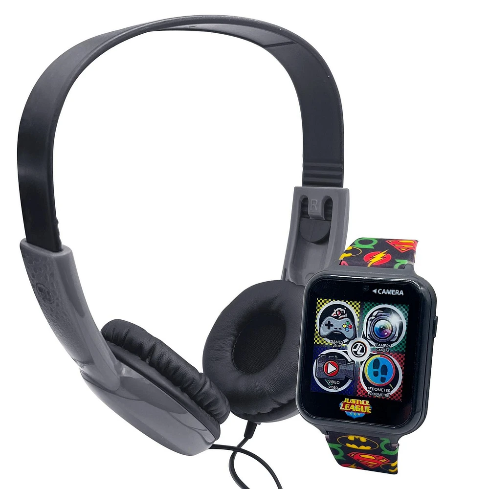 Justice League Touch Screen Interactive Watch and  Headphone Set