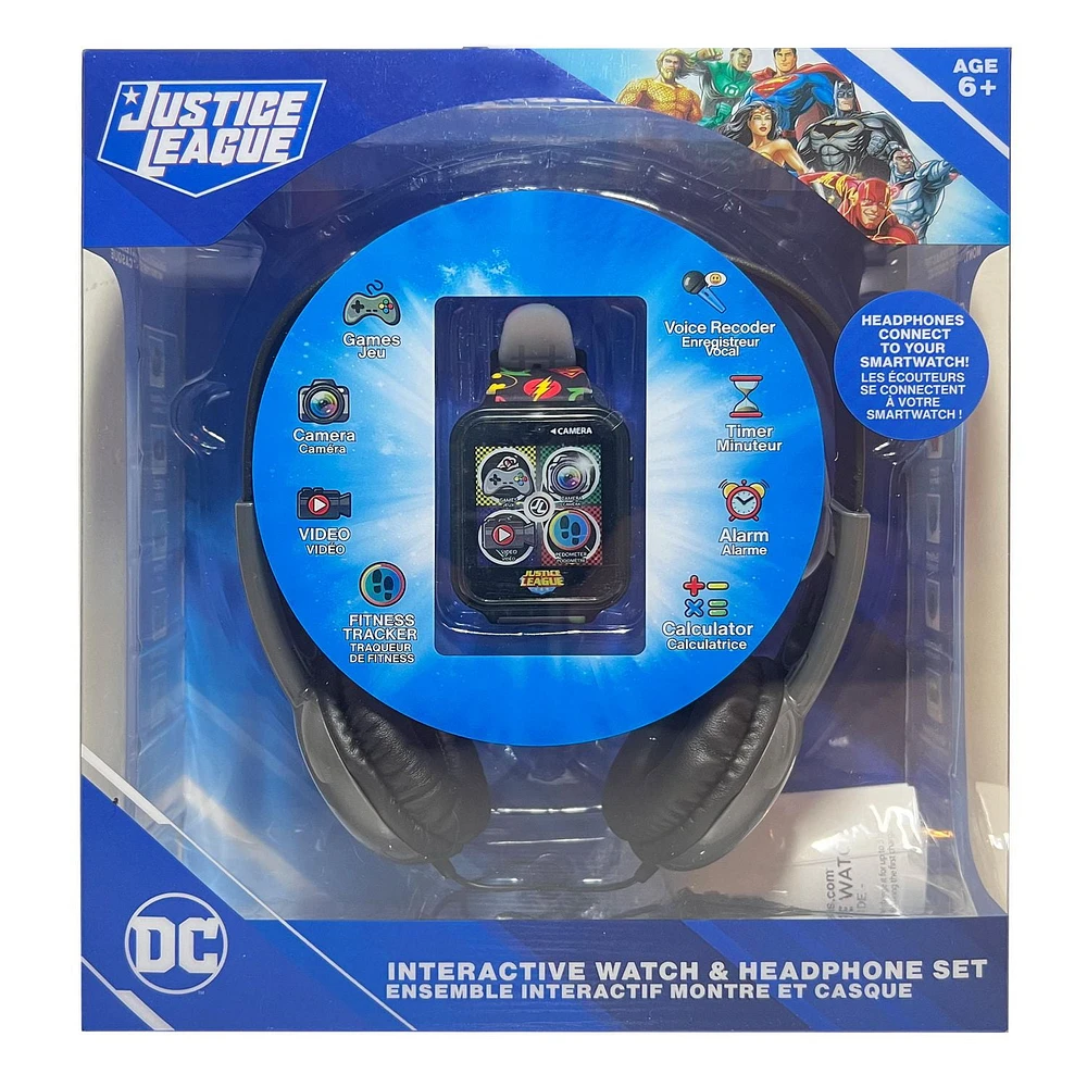 Justice League Touch Screen Interactive Watch and  Headphone Set