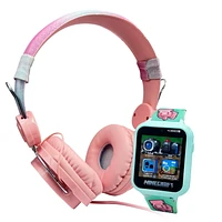 Minecraft Touch Screen Interactive Watch and  Headphone Set