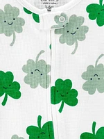 Carter's Child of Mine Baby Unisex Sleep n Play - Happy Shamrock, Preemie 6/9 Months