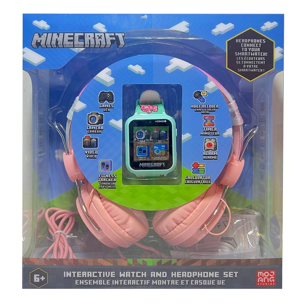 Minecraft Touch Screen Interactive Watch and  Headphone Set