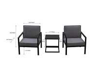 Patioflare Sam Aluminum Chat Set