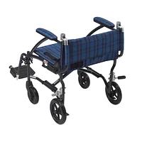 Fauteuil de transport très léger en aluminium noir Fly Lite de Drive Medical