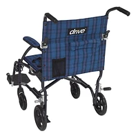 Fauteuil de transport très léger en aluminium noir Fly Lite de Drive Medical