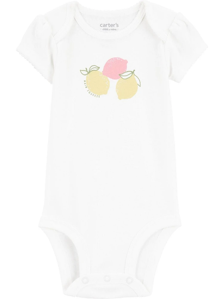 Carter's Child of Mine Baby Girls' 3 Piece Set - Pink and Yellow Lemon, Newborn 24 Months