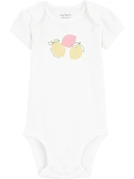 Carter's Child of Mine Baby Girls' 3 Piece Set - Pink and Yellow Lemon, Newborn 24 Months