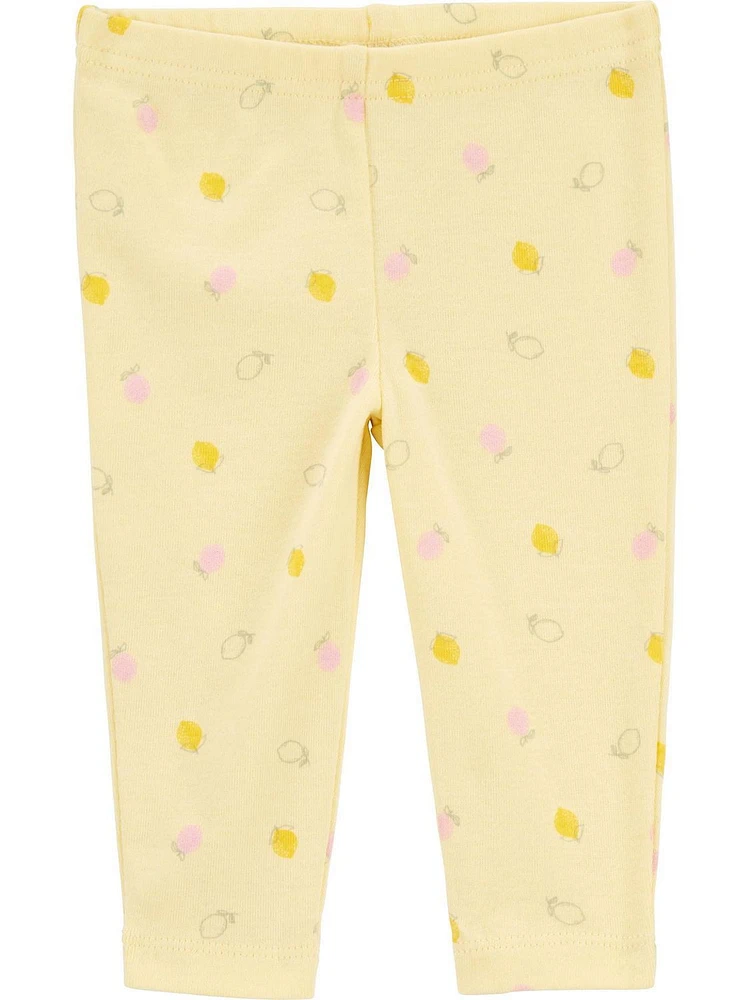 Carter's Child of Mine Baby Girls' 3 Piece Set - Pink and Yellow Lemon, Newborn 24 Months