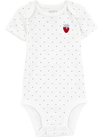 Carter's Child of Mine Baby Girls' 3 Piece Set - Red White Blue Berry, Newborn 24 Months