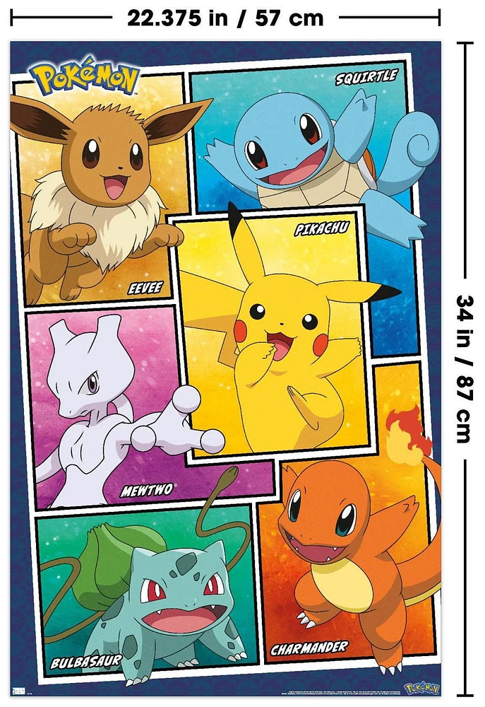 Pokémon - Group Collage Wall Poster, 22.375" x 34"