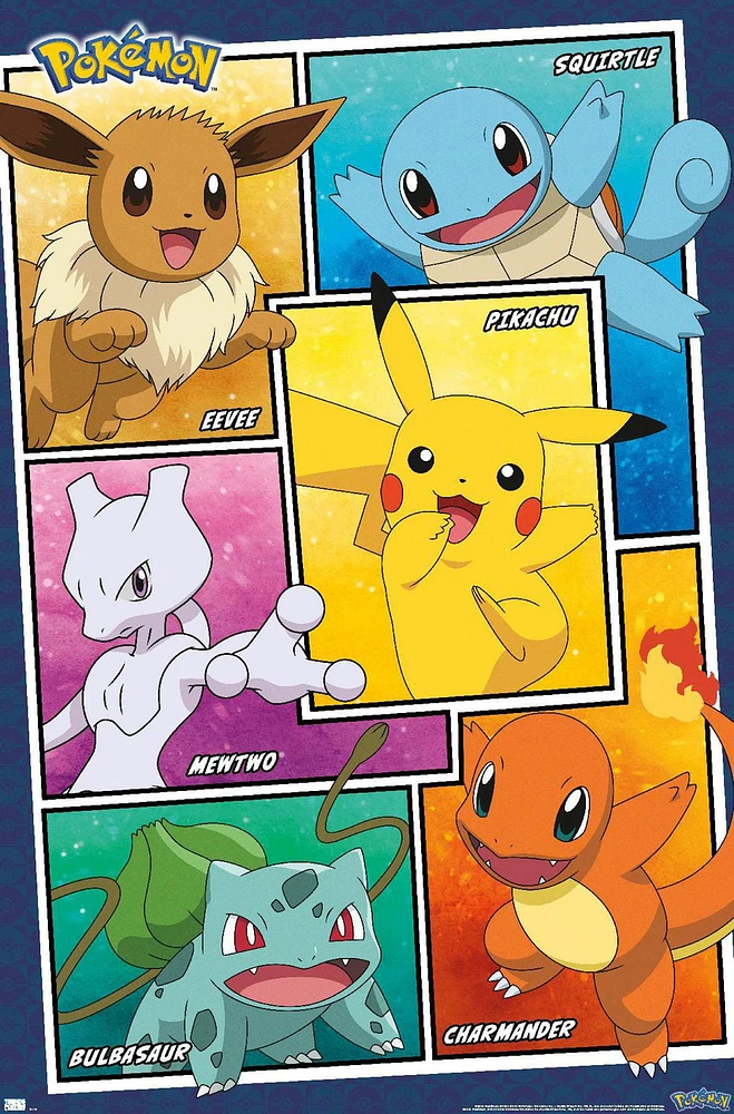 Pokémon - Group Collage Wall Poster, 22.375" x 34"