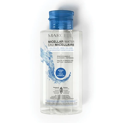 Marcelle Eau micellaire avec extrait d'aloe vera Peaux normales, 400 mL