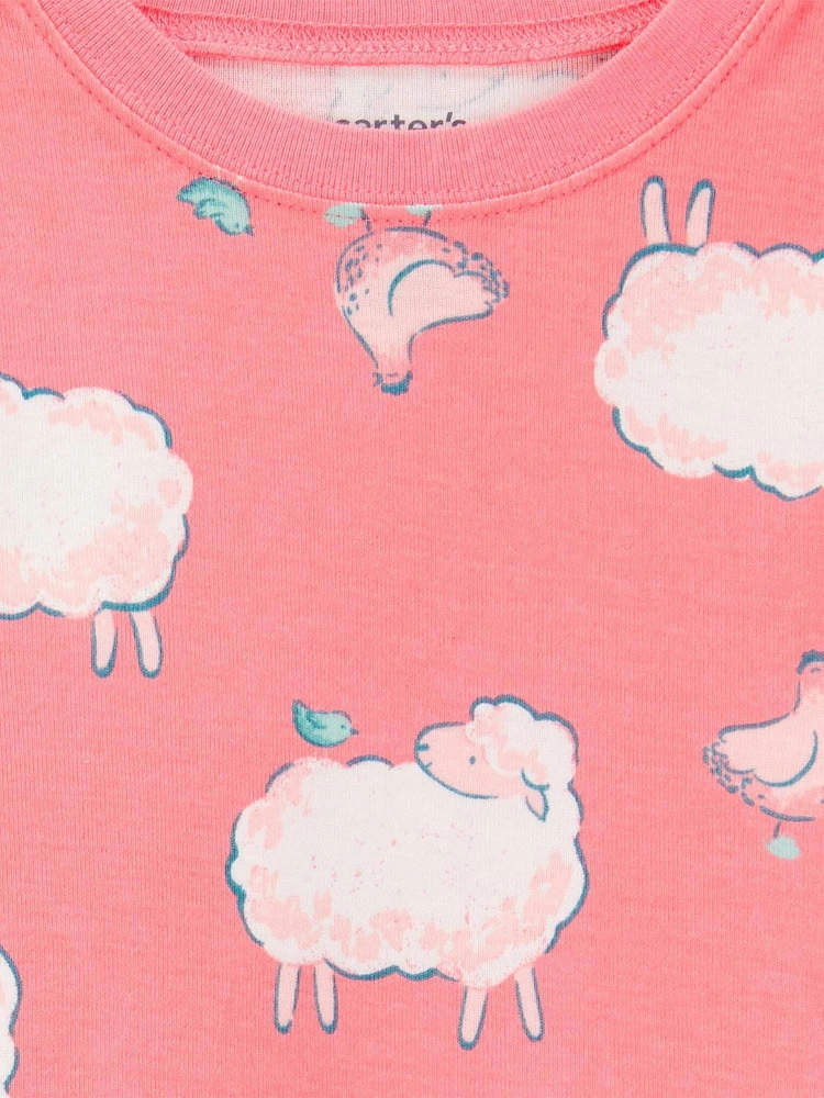 Carter's Child of Mine 2 pièces en coton pour petites filles - Mouton rose