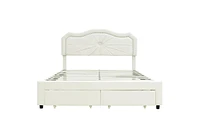 Aiden Twin Platform Storage Bed, Beige