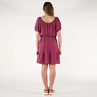 DV S/S scoop neck tiered baby doll dress